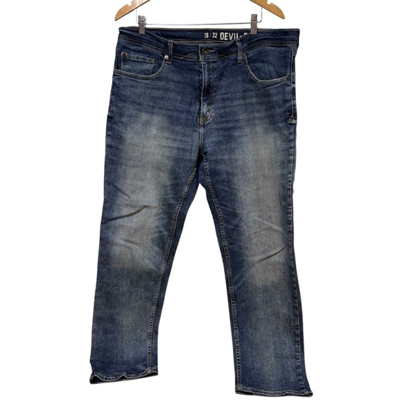 Devil Dog Other - Blue‎ Relaxed Fit Jeans with Vintage Wash
